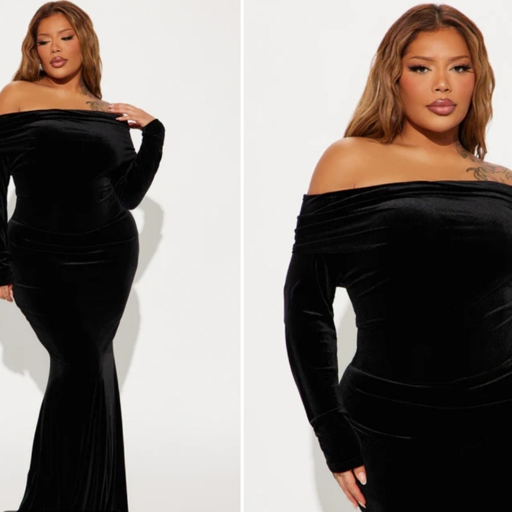 Elegant Black Off-Shoulder Dress